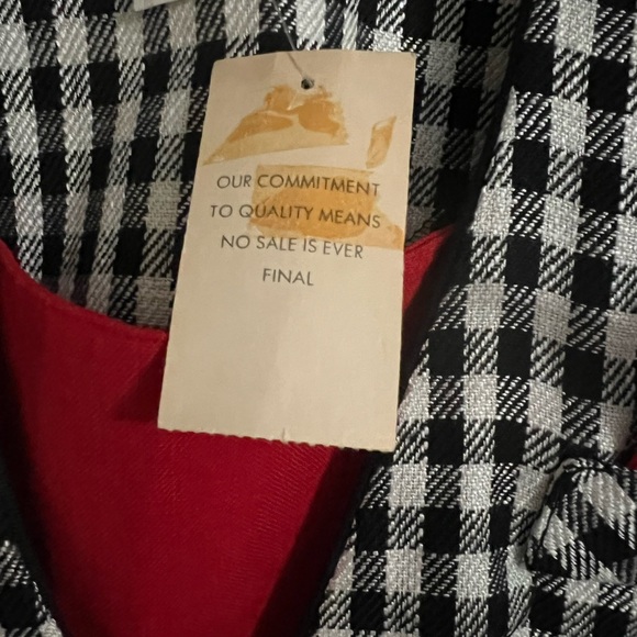 Vintage NWT Danny & Nicole New York petite 6 black/white/red houndstooth blazer - Picture 5 of 9